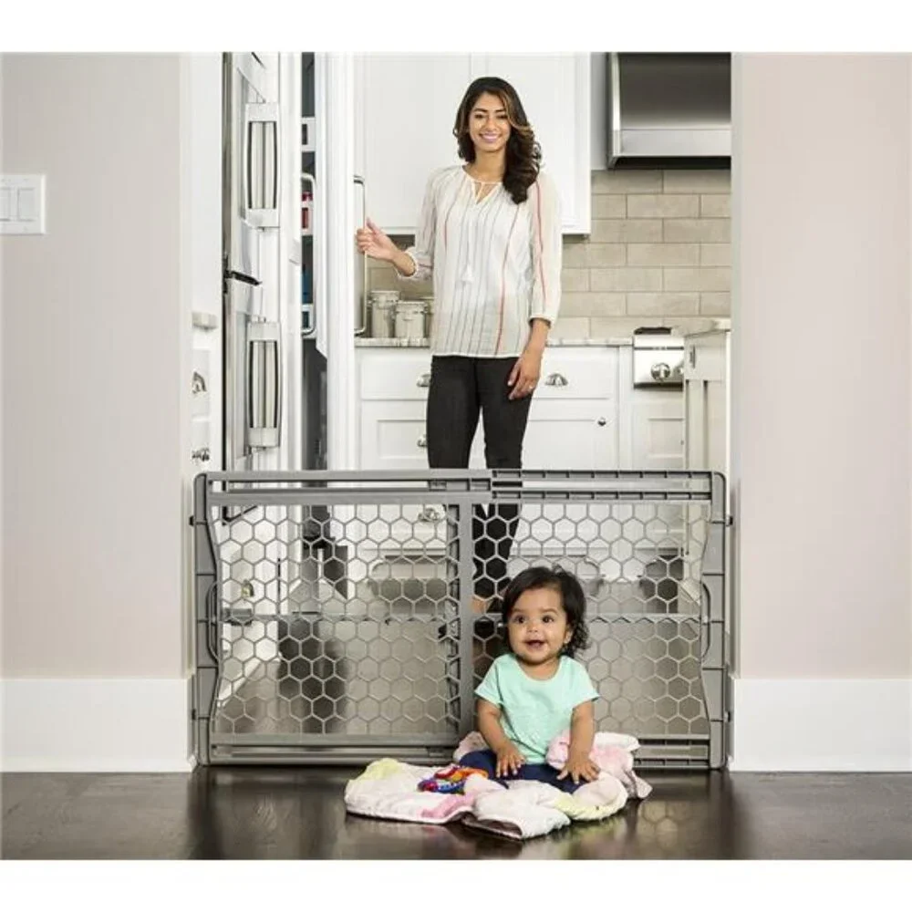 Easy Fit Plastic Adjustable Extra Wide Baby Gate, 1 Count (Pack of 1)